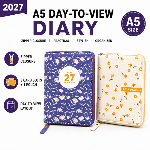 2027 day page diary - a5,