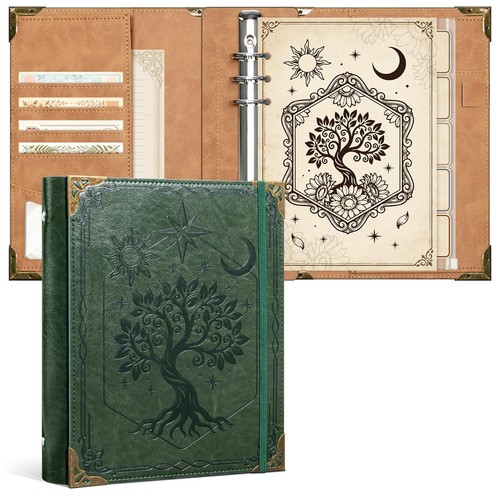 Vintage journal binder - binder,, pu
